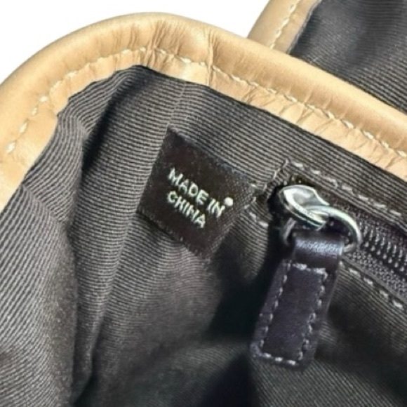 Coach Vintage Y2K Signature Jacquard Belt Bag Crossbody Tan Leather w Dust Bag - Picture 8 of 10